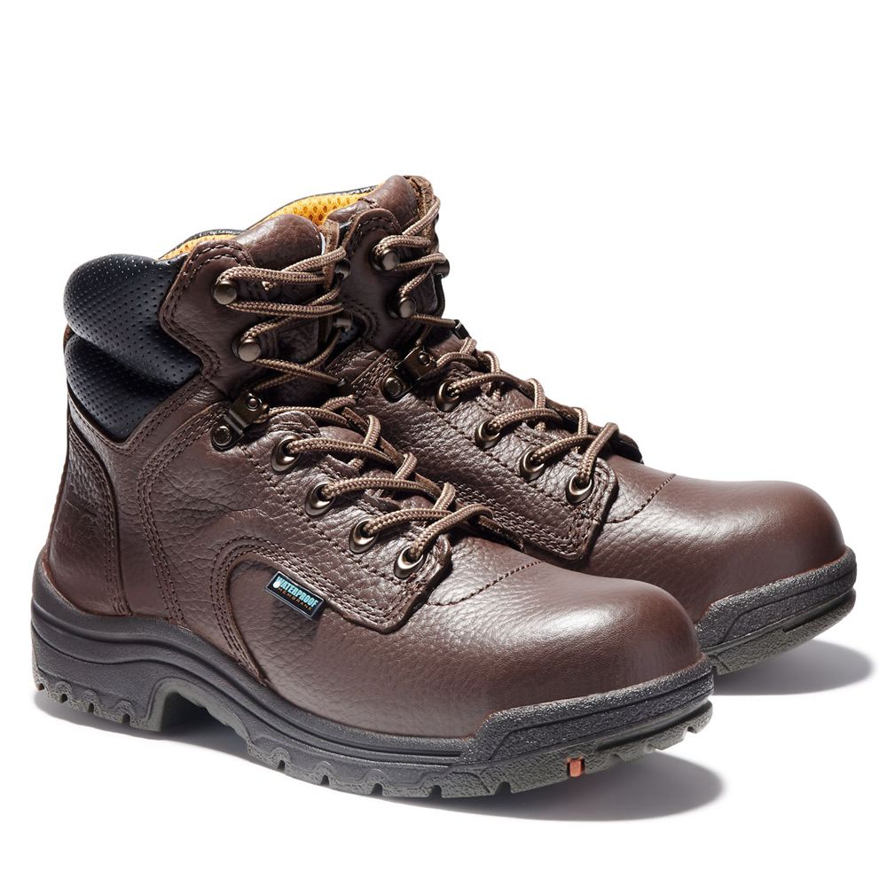 Bocanci De Muncă Timberland Dama Maro Inchis - Pro® Titan® 6\" Alloy Toe - Romania - PTBKME946